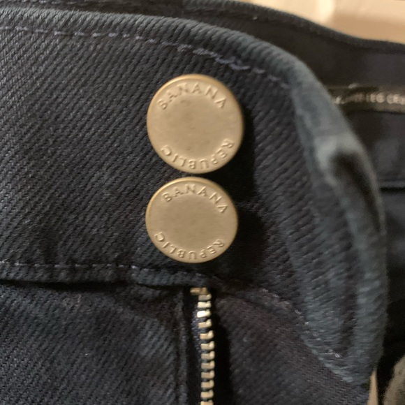 Banana Republic High Rise Wide Leg Crop Dark Rinse Jean NWT - Picture 7 of 10